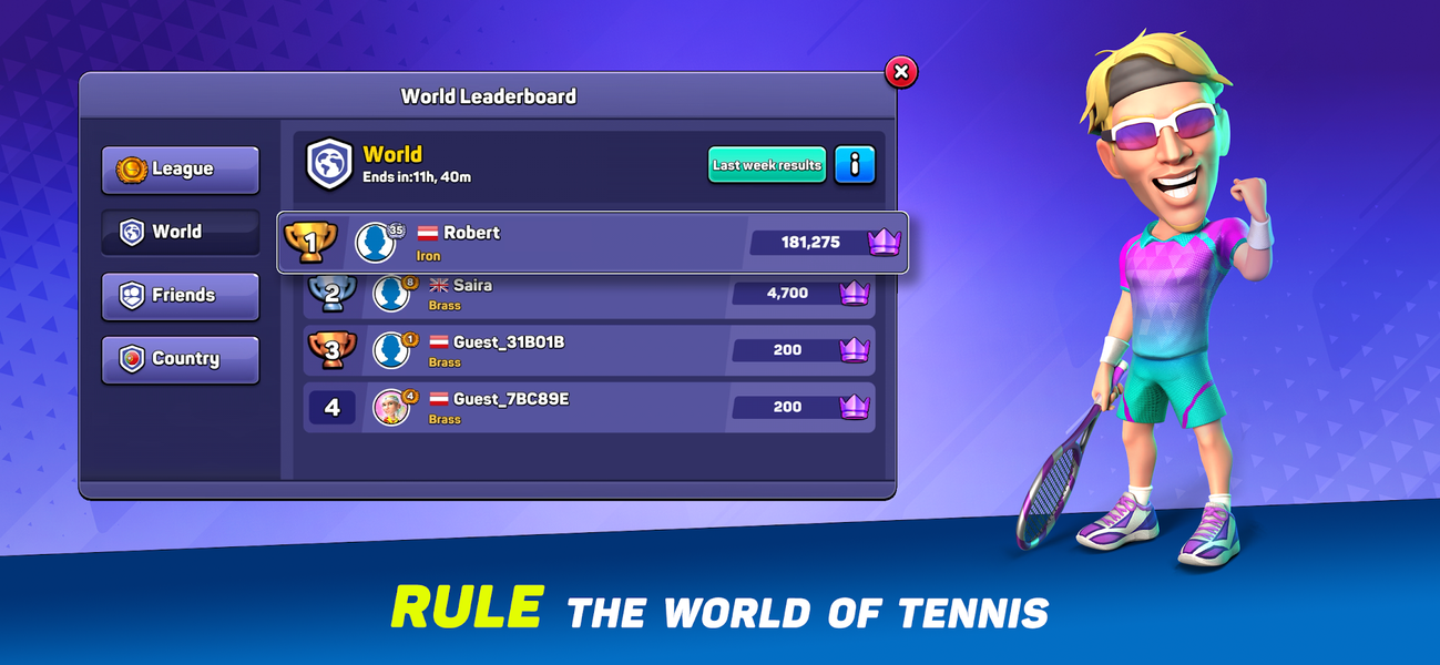 Mini Tennis: Perfect Smash - Gameplay image of android game