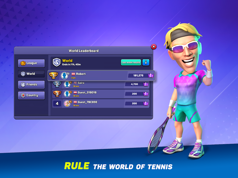 Mini Tennis: Perfect Smash - Gameplay image of android game