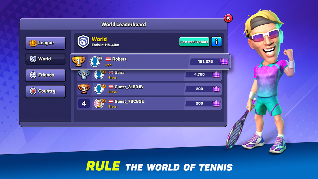 Mini Tennis: Perfect Smash - Gameplay image of android game
