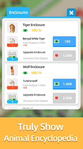 Idle Zoo Tycoon - عکس بازی موبایلی اندروید