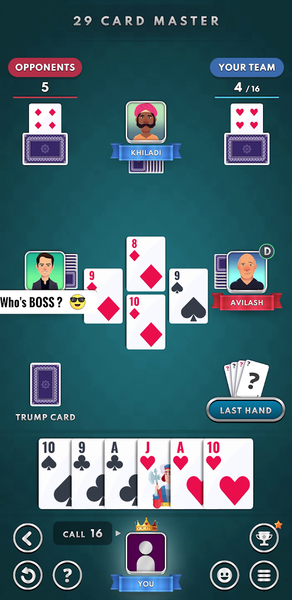 29 Card Master : Offline Game - Gameplay image of android game