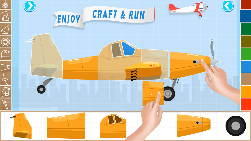 Craft And Run Airplane - Gameplay image of android game