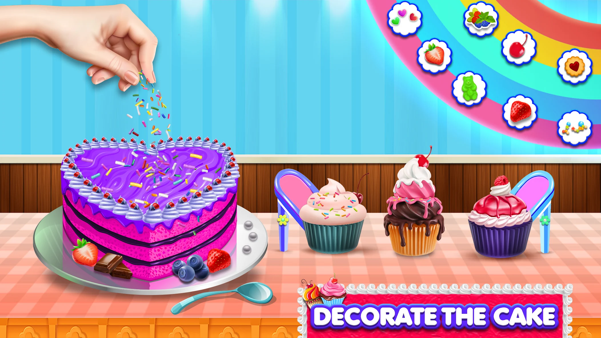 Fun 3D Cake Cooking Game - My Bakery Empire Color, Decorate & Serve Cakes -  The Love Hearts Cake - YouTube