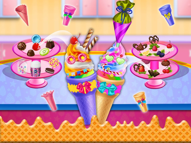 Ice Cream Cone Cupcake Maker - Gameplay image of android game