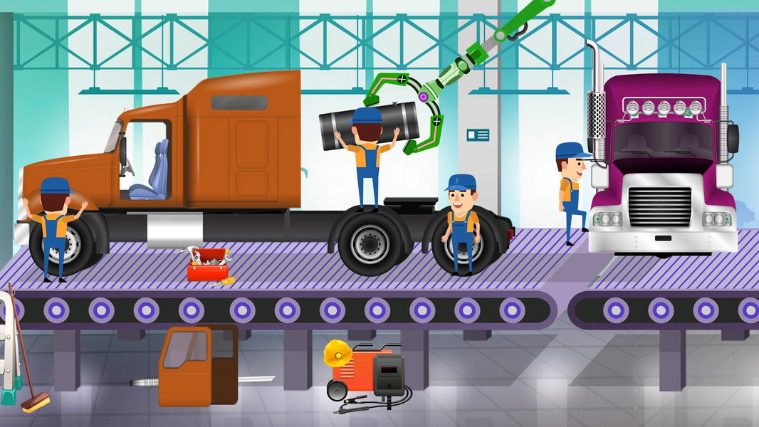 Truck Maker Factory Car Build - Gameplay image of android game