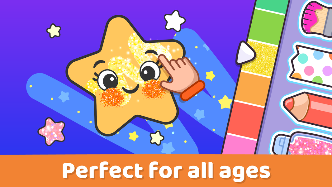 Coloring game for toddlers 1+ - Gameplay image of android game