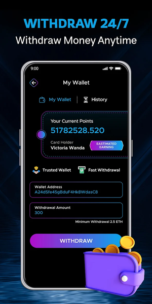 Ethereum Cloud Miner- Earn ETH - عکس برنامه موبایلی اندروید