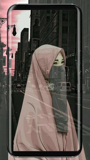 Hijab Wallpapers : Girly Muslimah - Image screenshot of android app