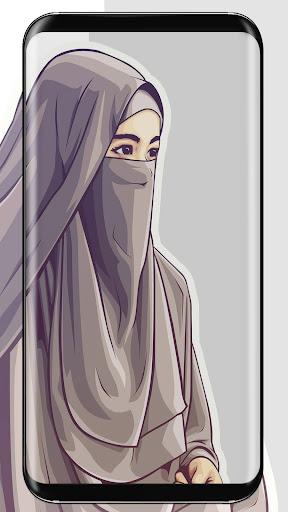Hijab Wallpapers : Girly Muslimah - Image screenshot of android app