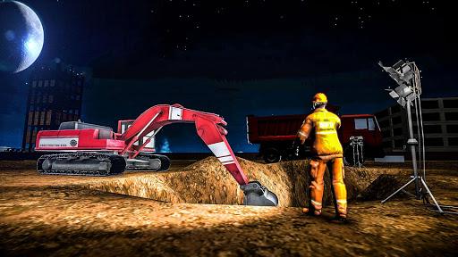 Heavy Excavator Construction Zone Site Excavation - عکس بازی موبایلی اندروید