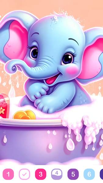Cute Color - Color by Number - Gameplay image of android game