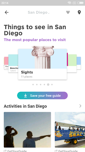 San Diego Travel Guide in English with map - عکس برنامه موبایلی اندروید