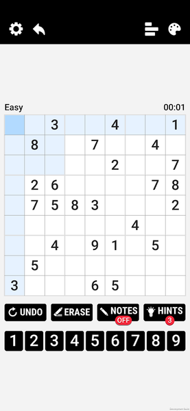 Instant Sudoku - Gameplay image of android game