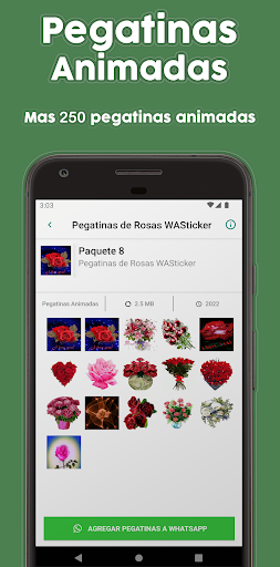 Pegatinas de Rosas WASticker - عکس برنامه موبایلی اندروید