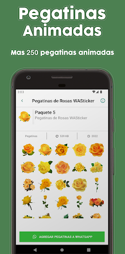 Pegatinas de Rosas WASticker - عکس برنامه موبایلی اندروید