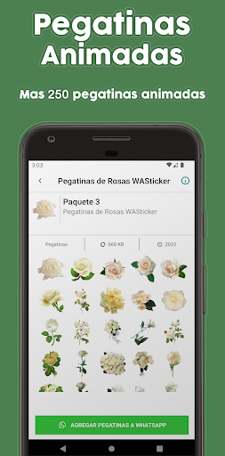 Pegatinas de Rosas WASticker - عکس برنامه موبایلی اندروید
