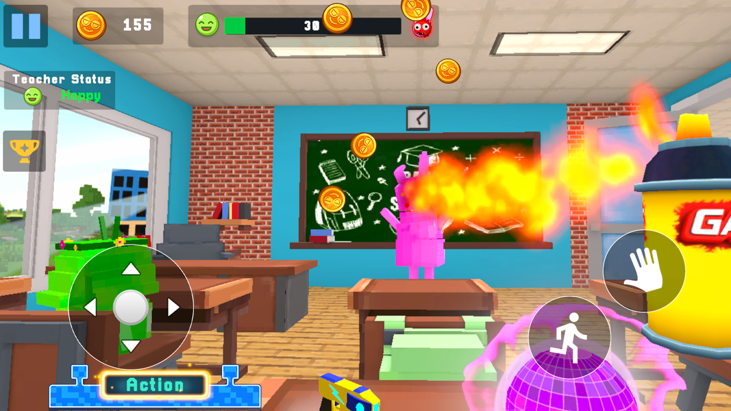School Chaos: Craft and Prank - Gameplay image of android game