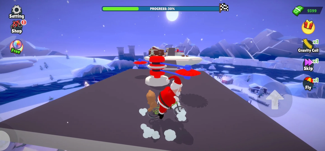 Santa Bike Master - Gameplay image of android game