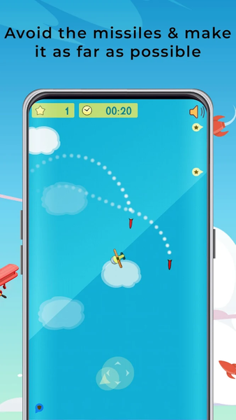 Plane vs Missiles - Gameplay image of android game