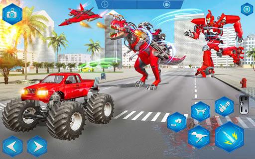 Dino Robot Transform Car Game - Image screenshot of android app