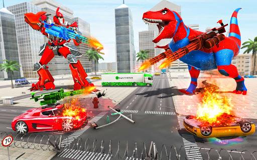 Dino Robot Transform Car Game - Image screenshot of android app