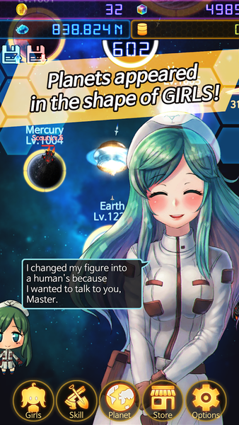Planet Master : Idle girls - عکس بازی موبایلی اندروید