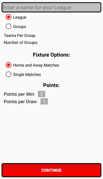 League Table Creator - Image screenshot of android app