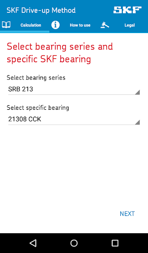 SKF Drive-up Method - Image screenshot of android app