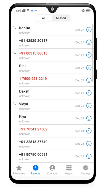 iCall - iOS ۲۶ Phone Dialer - عکس برنامه موبایلی اندروید