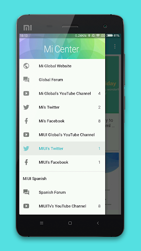 Mi Center - Image screenshot of android app