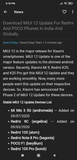 MIUI Updates - عکس برنامه موبایلی اندروید