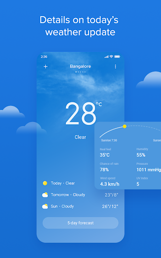 Weather By Xiaomi - آب و هوای شیائومی - عکس برنامه موبایلی اندروید