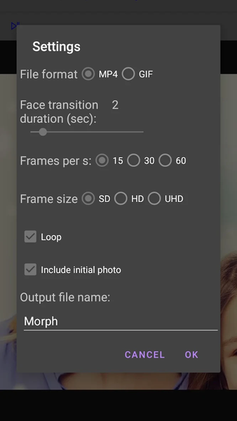 Faces Video Morph Animator - Image screenshot of android app