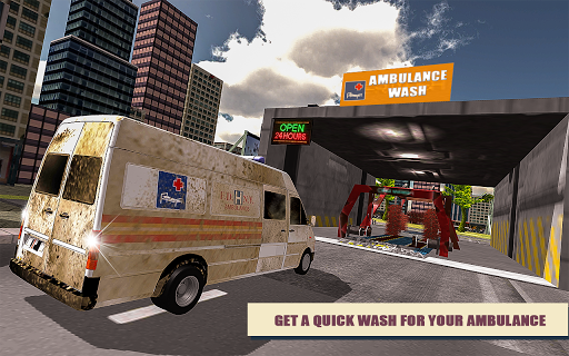 Real Ambulance Truck Wash Simulator 2018 - Image screenshot of android app