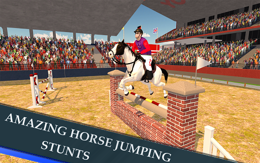 Horse Racing & Jumping Master 3D Stunts - Gameplay image of android game