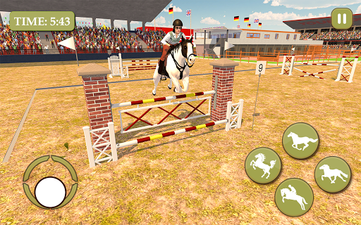 Horse Racing & Jumping Master 3D Stunts - Gameplay image of android game