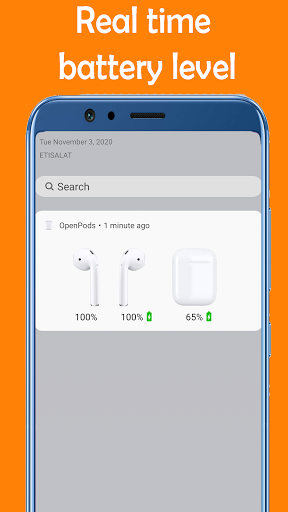 Bluetooth Battery Headset - Image screenshot of android app