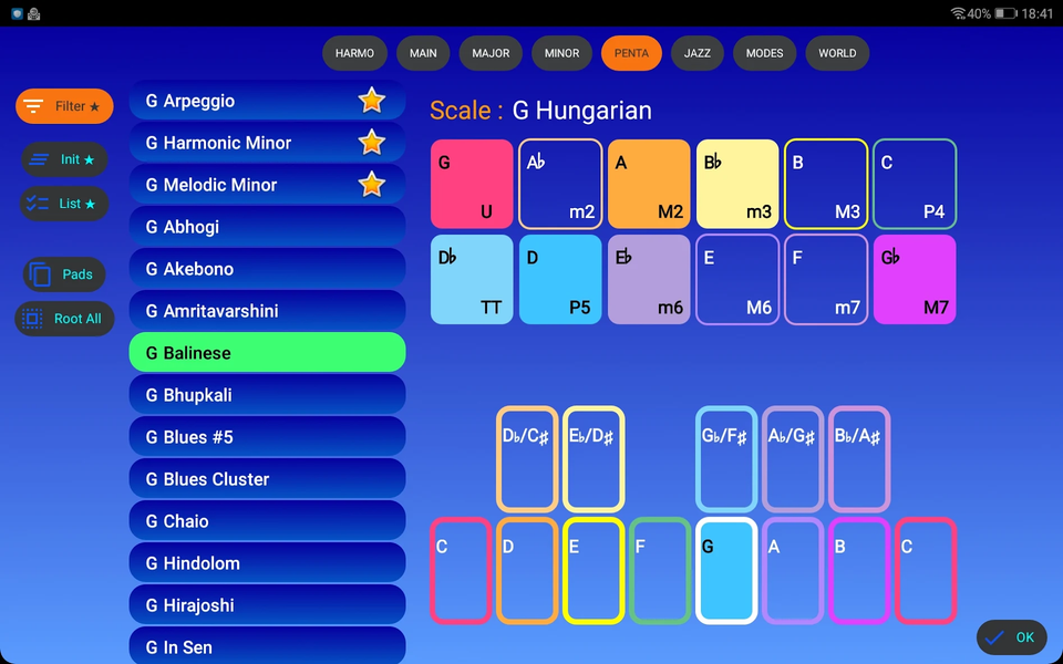 7 Pad : Scales and chords - Image screenshot of android app