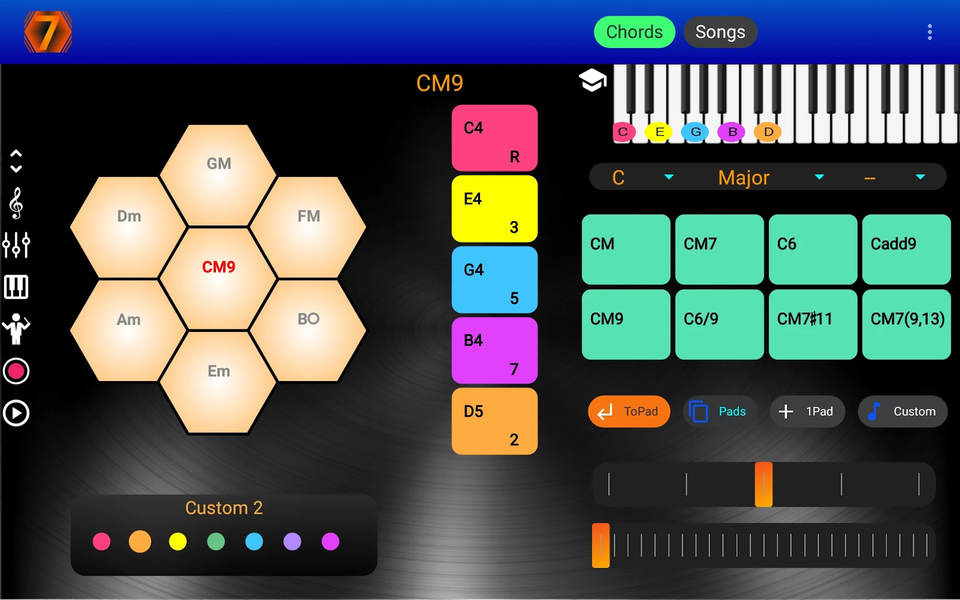 7 Pad : Scales and chords - Image screenshot of android app