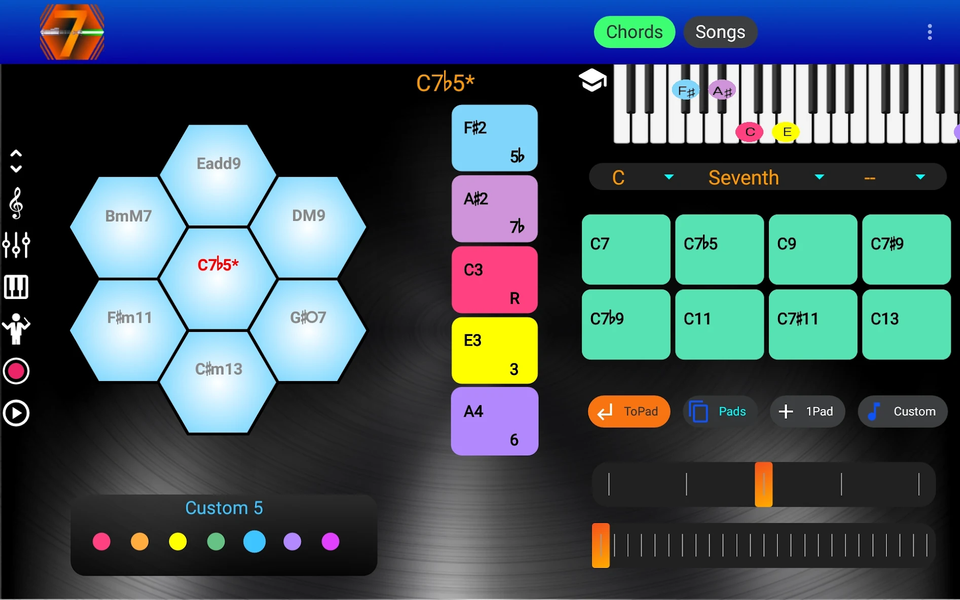 7 Pad : Scales and chords - Image screenshot of android app