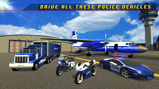 Police Plane Transporter Game - Gameplay image of android game