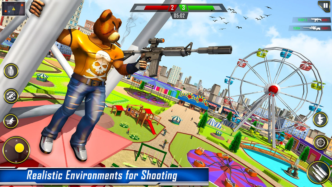 Teddy Bear Gun Shooting Game - Gameplay image of android game