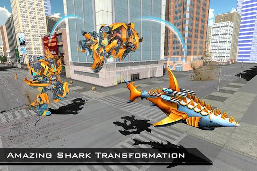 Shark Robot Car Game 3d - Gameplay image of android game