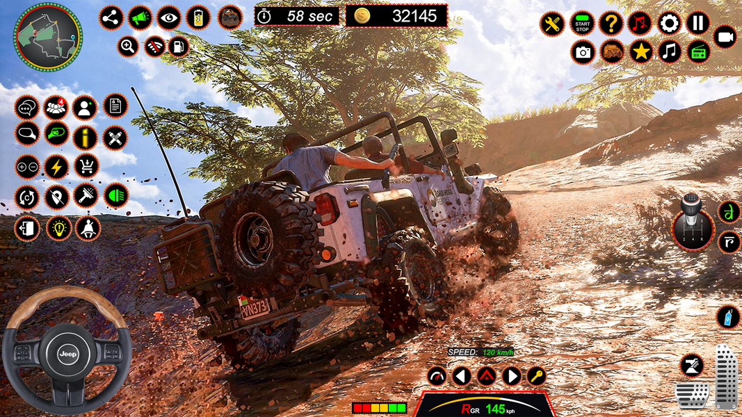 4x4 Jeep Driving Offroad Games - Gameplay image of android game