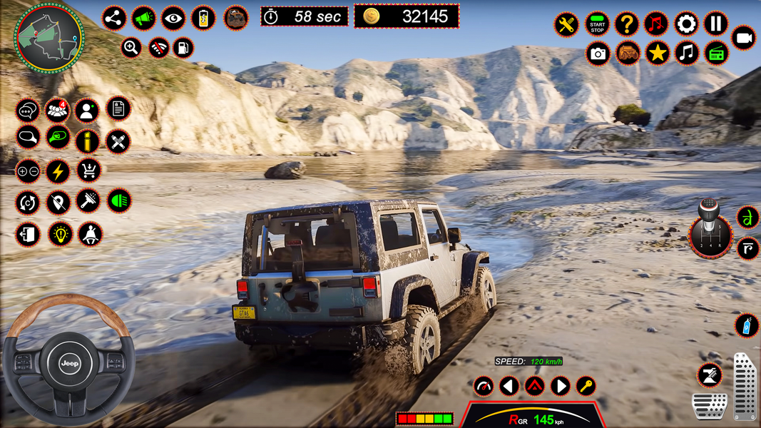 4x4 Jeep Driving Offroad Games - Gameplay image of android game