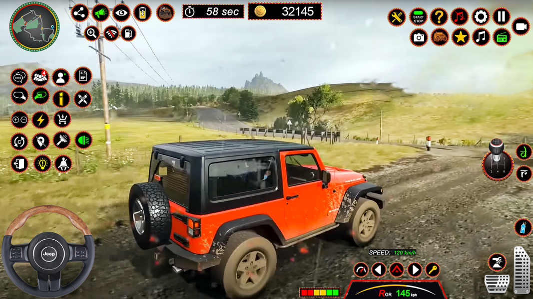 4x4 Jeep Driving Offroad Games - Gameplay image of android game
