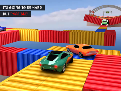 Jugando Juegos de Carros - Impossible Stunt Car Tracks 3D 