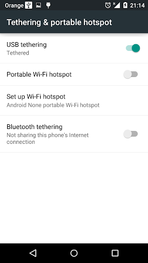 USB Tether - Image screenshot of android app