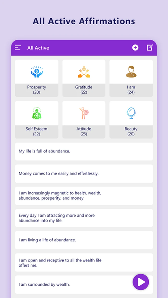 Positivity: Daily Affirmations - Image screenshot of android app