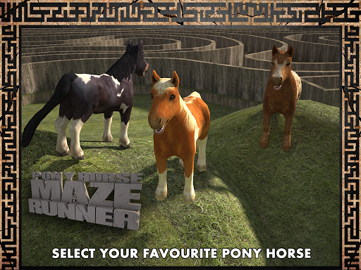 Pony Horse Maze Run Simulator - Gameplay image of android game